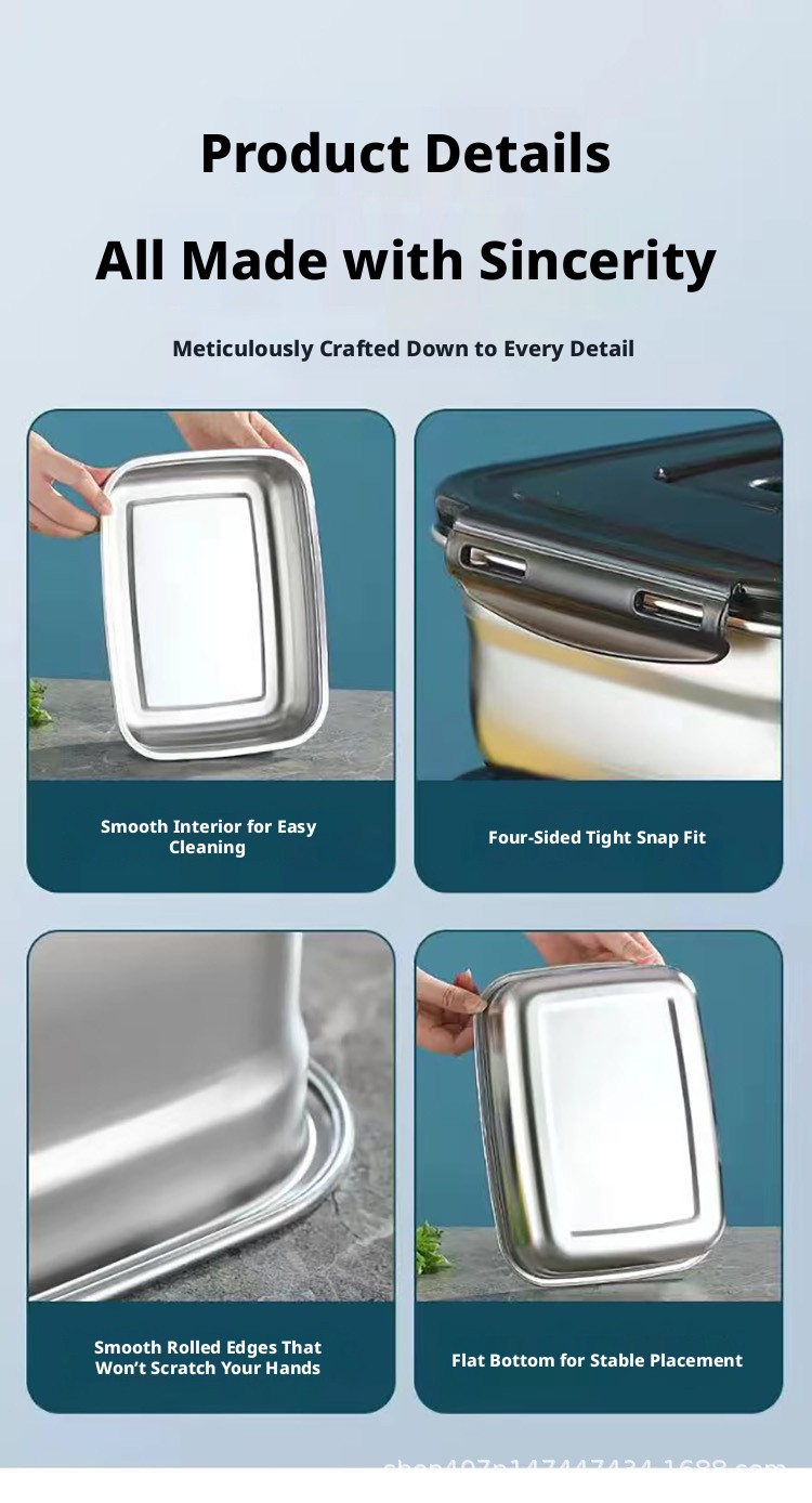 regular stainless steel food container regular stainless steel food container